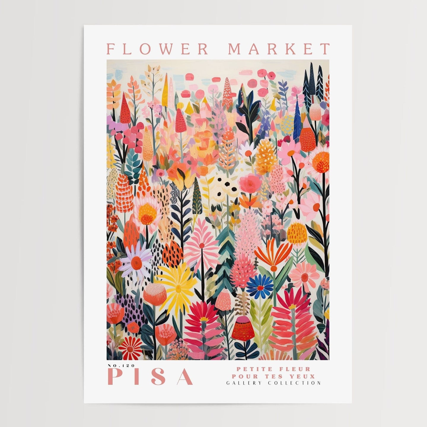 Plakat med blomstermarked i Pisa