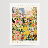 Malaga Flower Market Poster