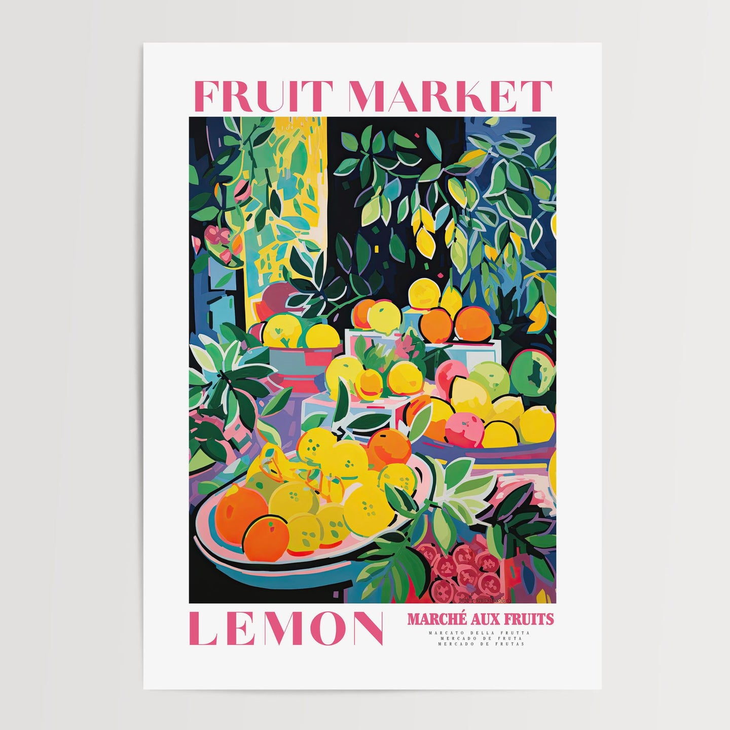 Lemon Fruit Market Poster