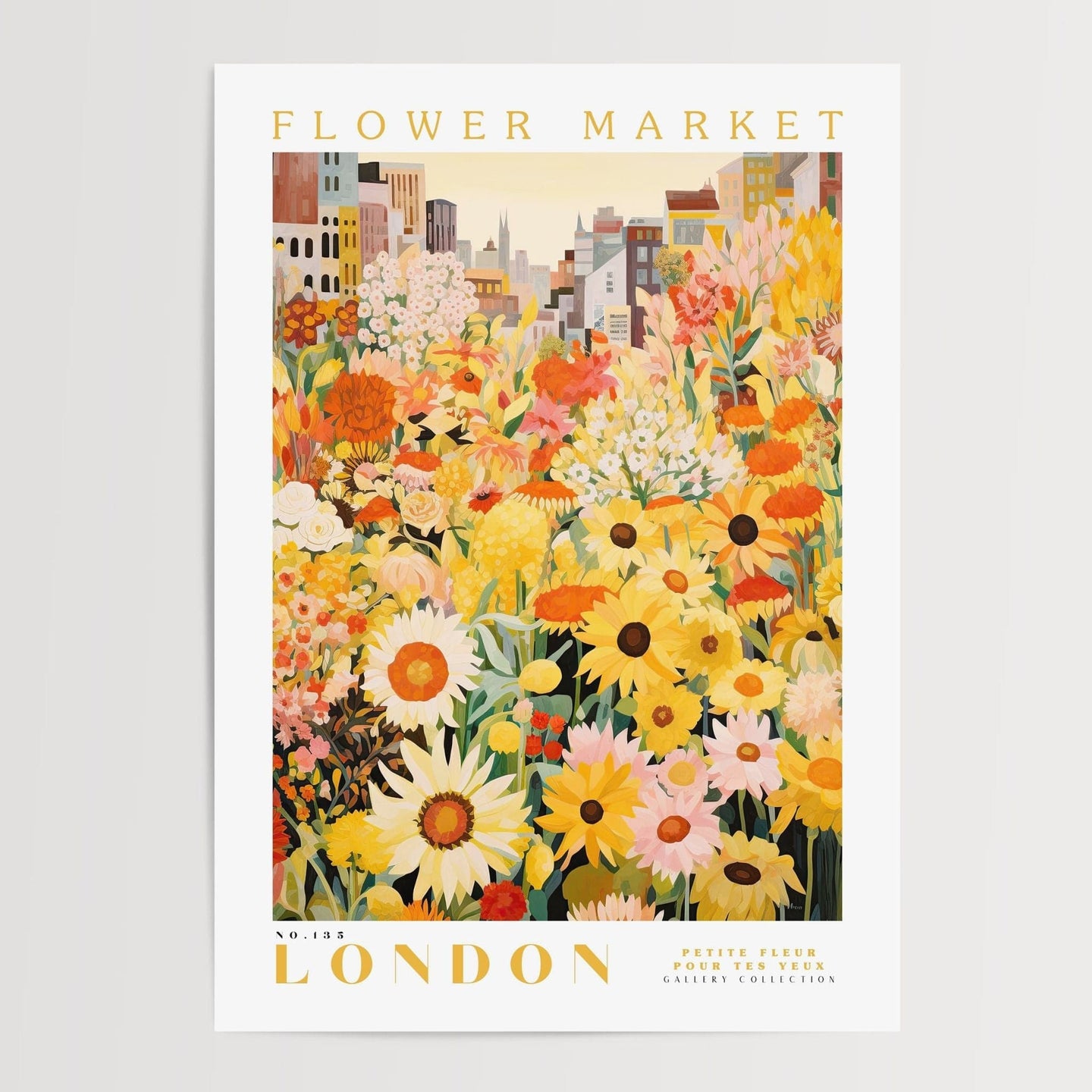 London Flower Market plakat