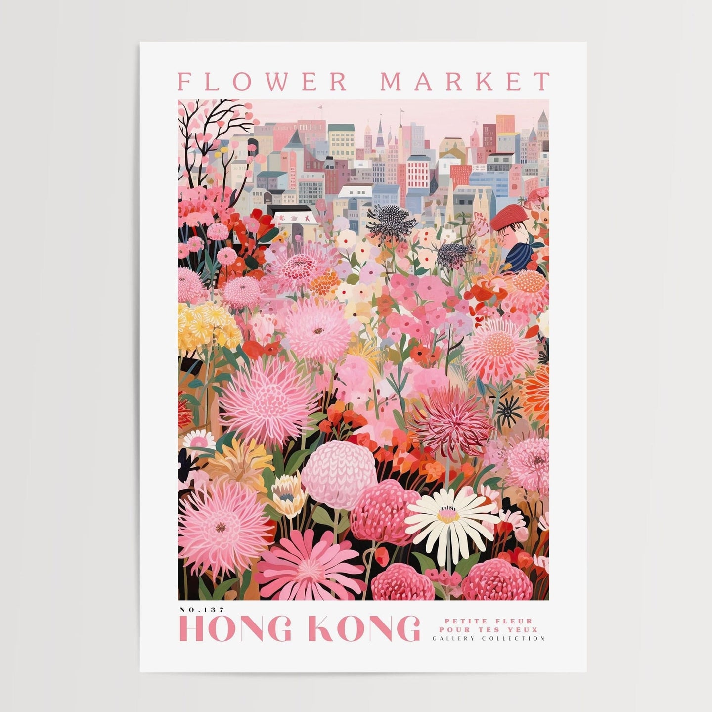 Hong Kong Blomstermarked plakat