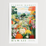 Hawaii blomstermarked plakat