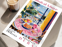 Breakfast Dubai, Brunch Art Print, Food Poster, Kitchen Wall Art, Eat Poster, Breakfast Poster, Breakffast Wall Art, Dubai Travel Poster