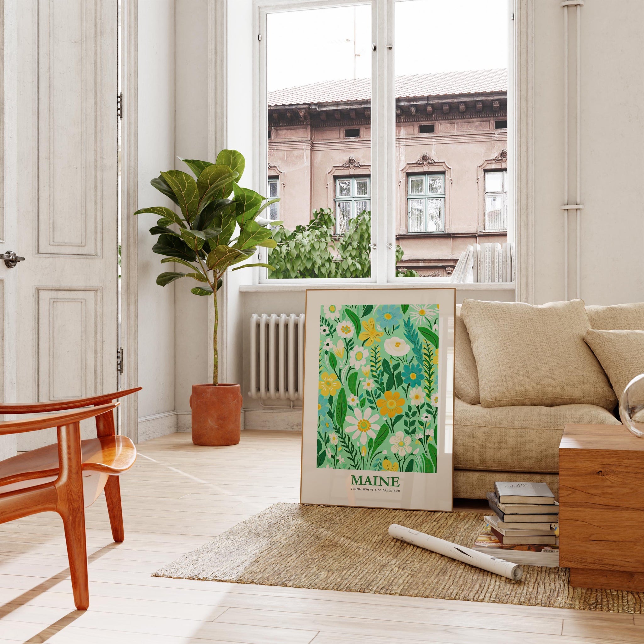 Maine Flower Art Print