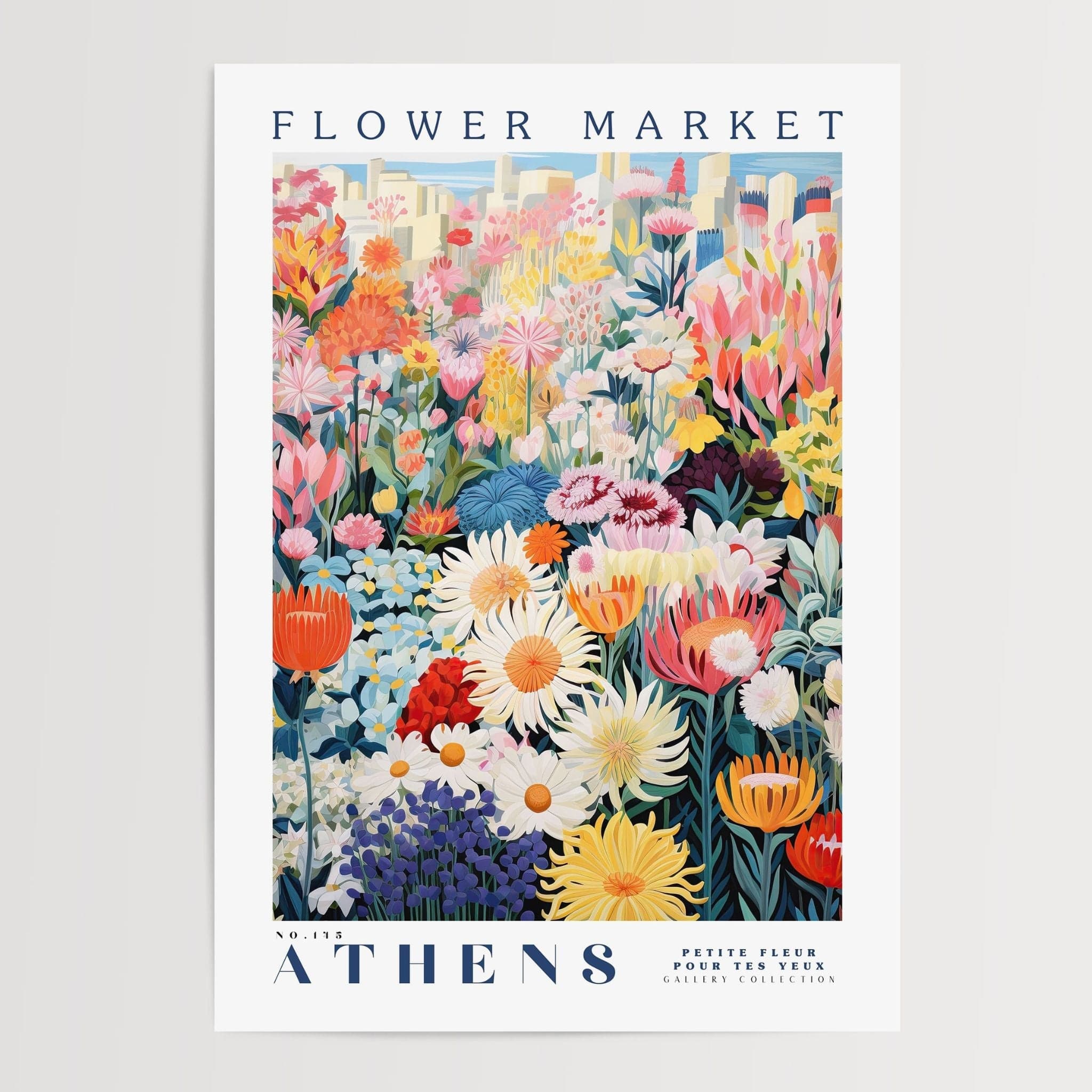 Athens Flower Market Poster