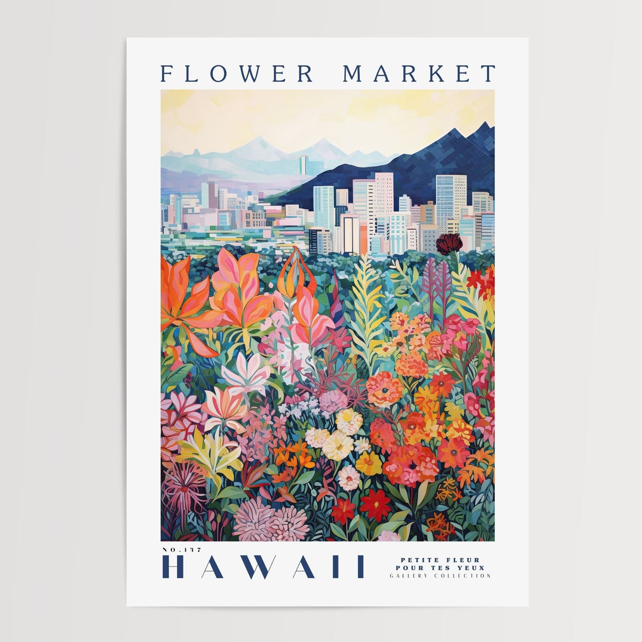 Hawaii Flower Market Poster