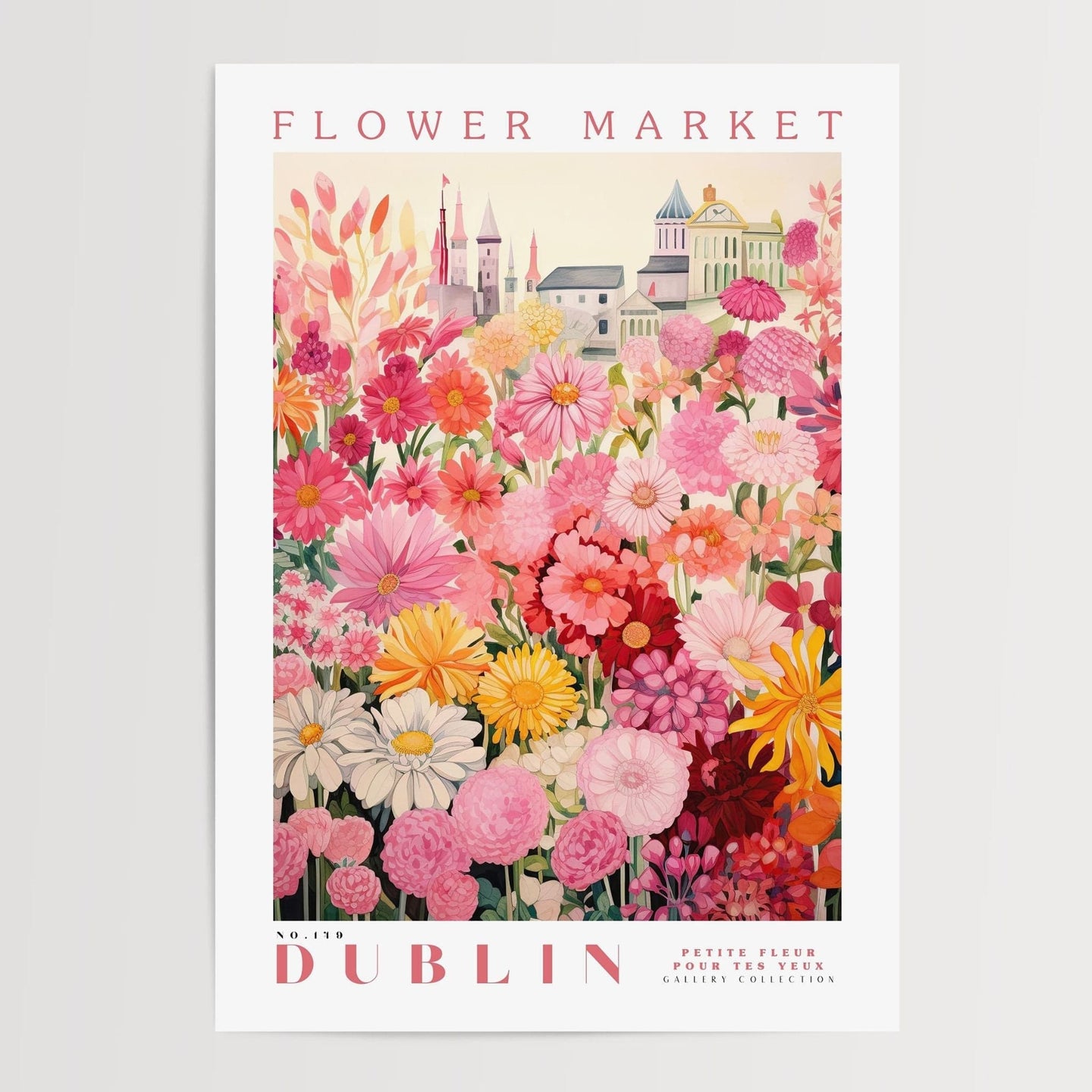 Dublin Flower Market plakat