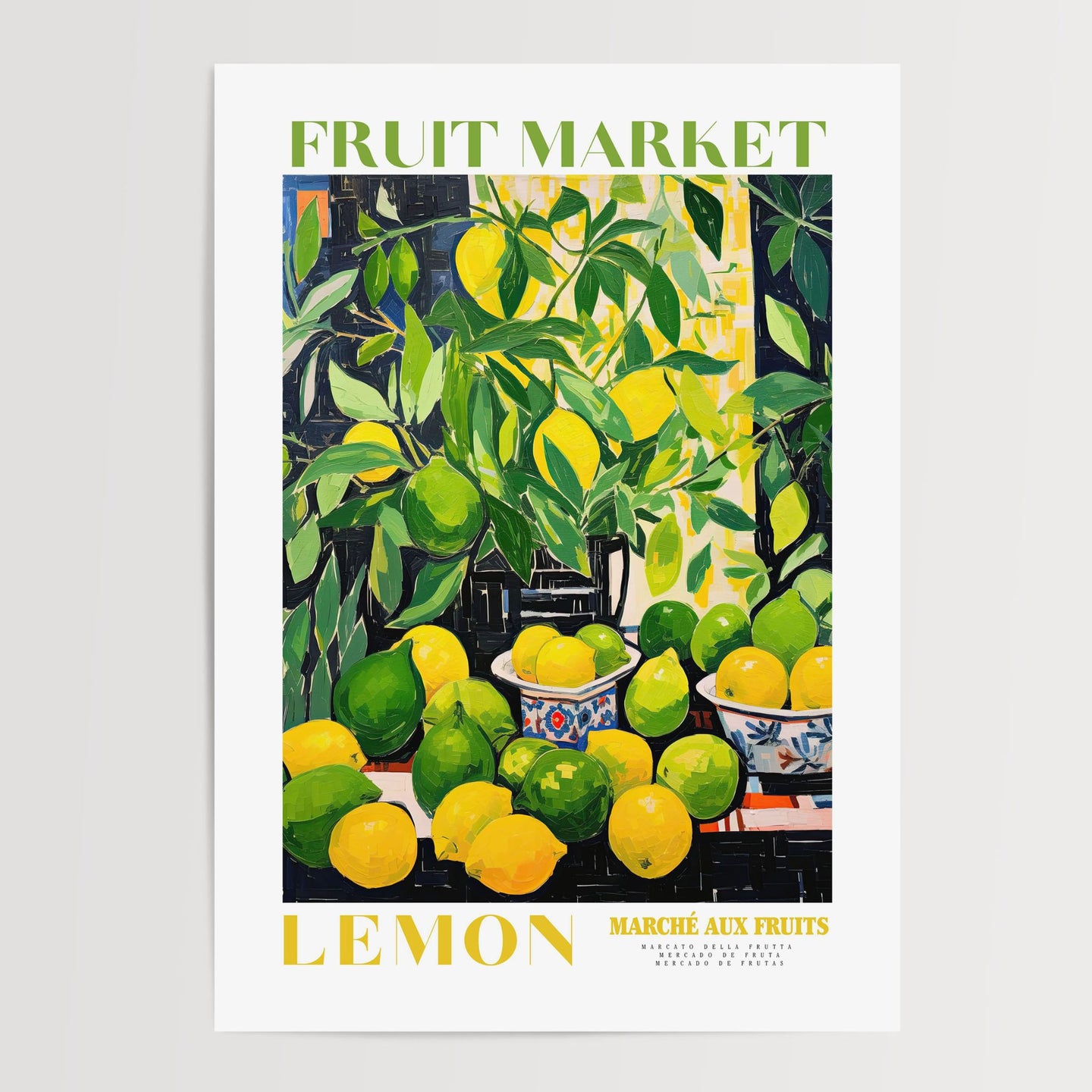 Citronfrugtmarkedsplakat