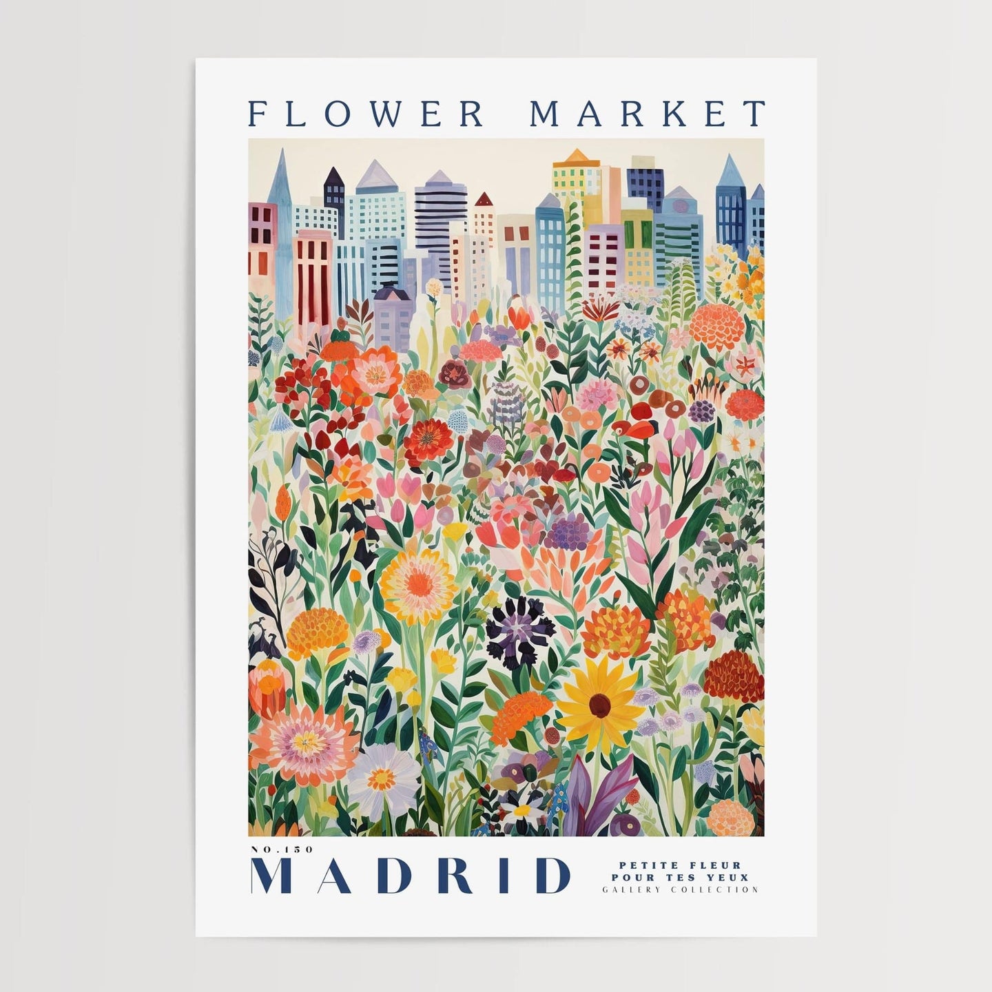 Madrid Blomstermarked plakat