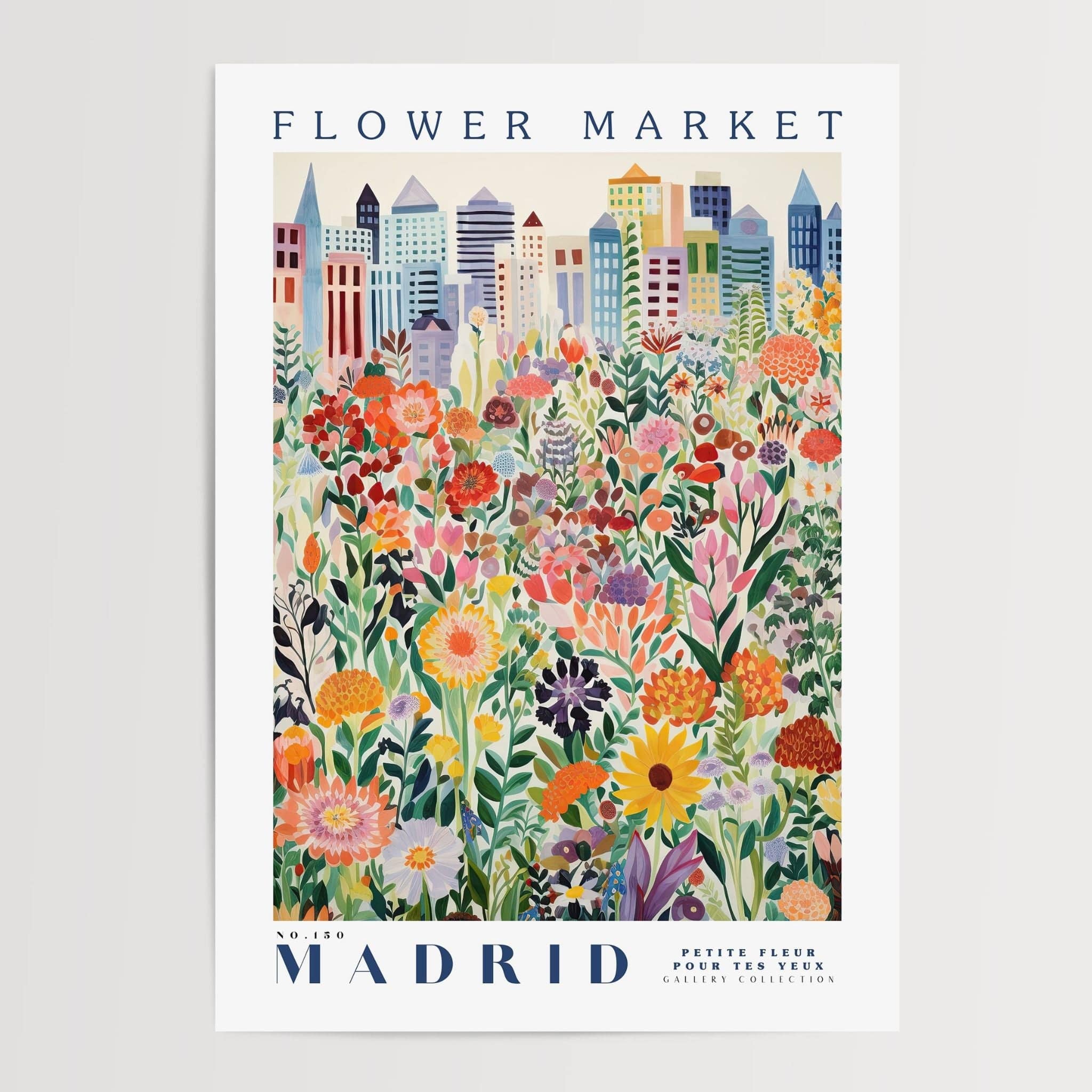 Madrid Flower Market Poster