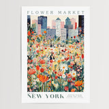 New York Flower Market Poster