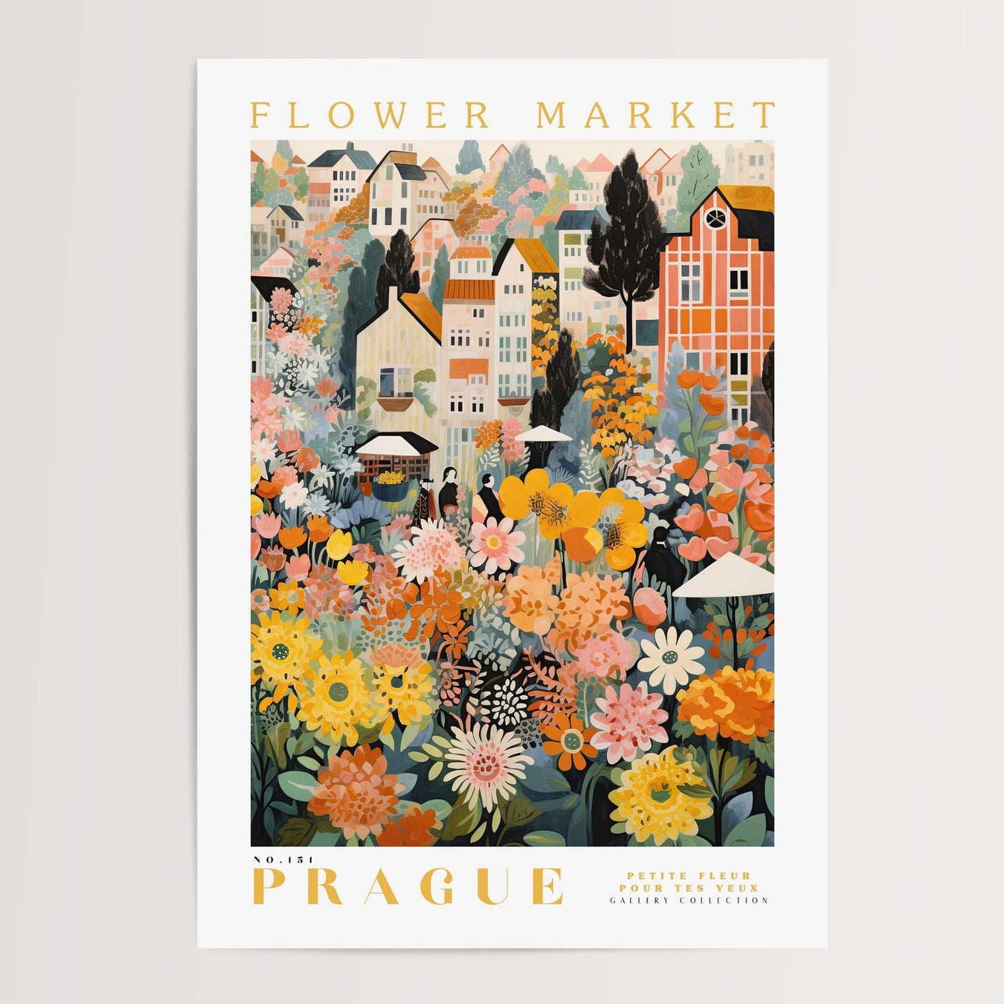 Prague Flower Market Poster