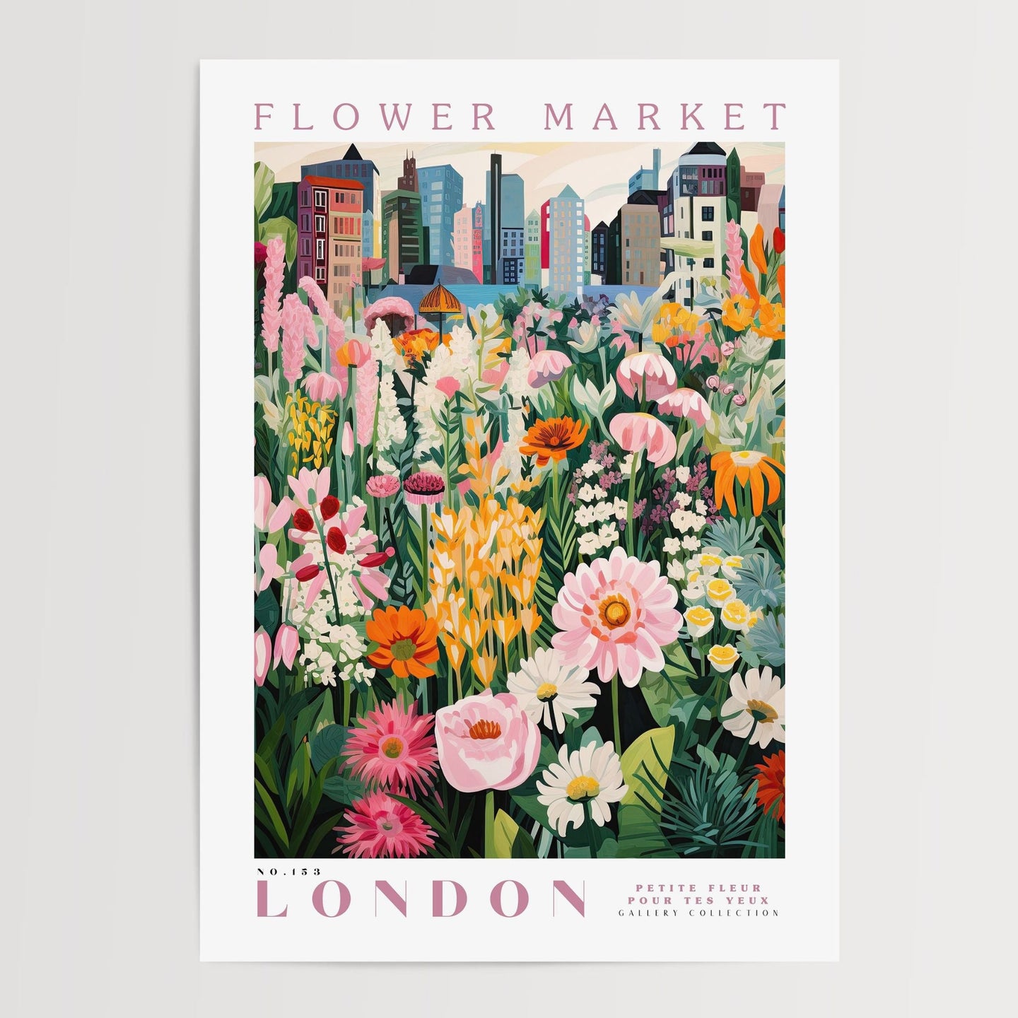 London Flower Market Poster