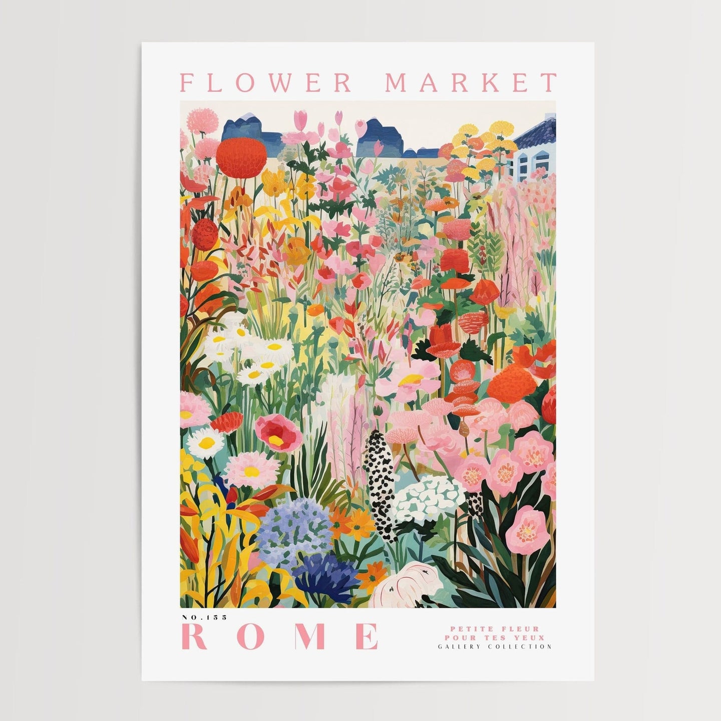 Roms blomstermarked plakat