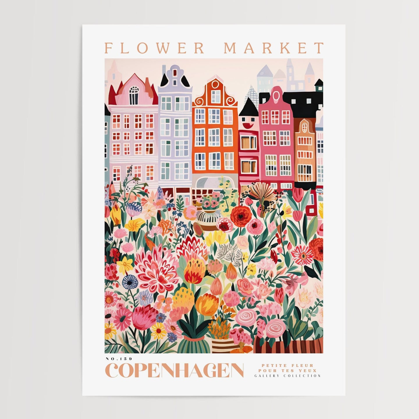 Copenhagen Flower Market Poster