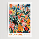 Salvador Flower Market Poster