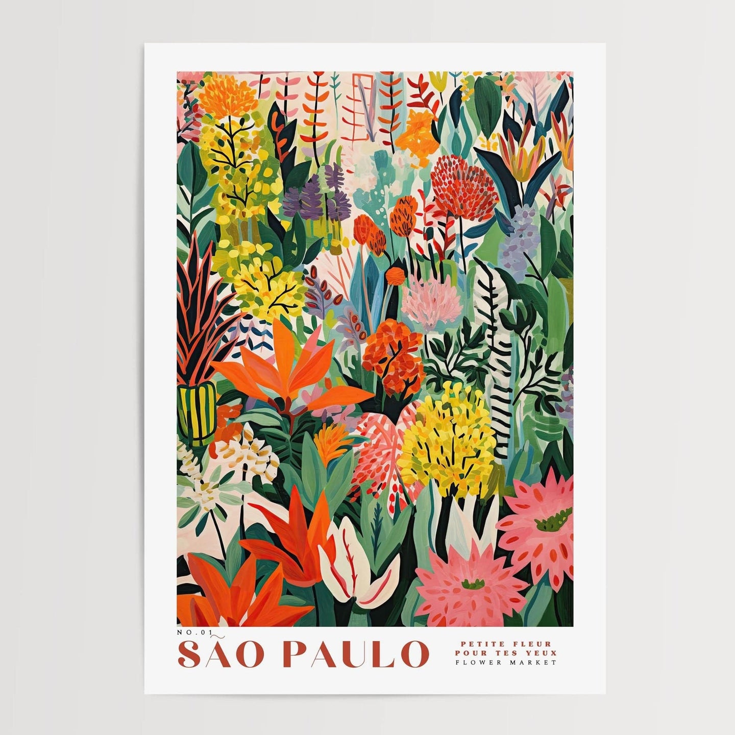 Sao Paulo Flower Market Poster