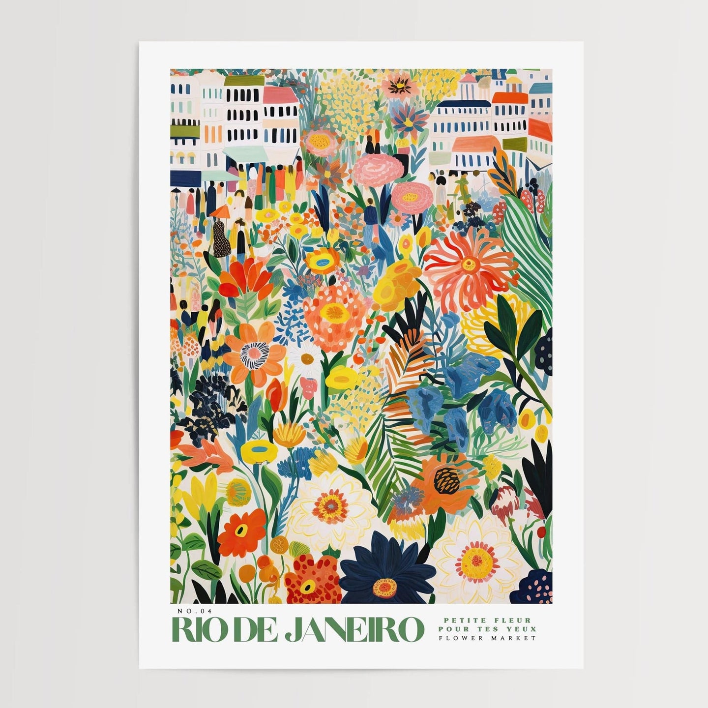 Rio De Janeiro Flower Market Poster