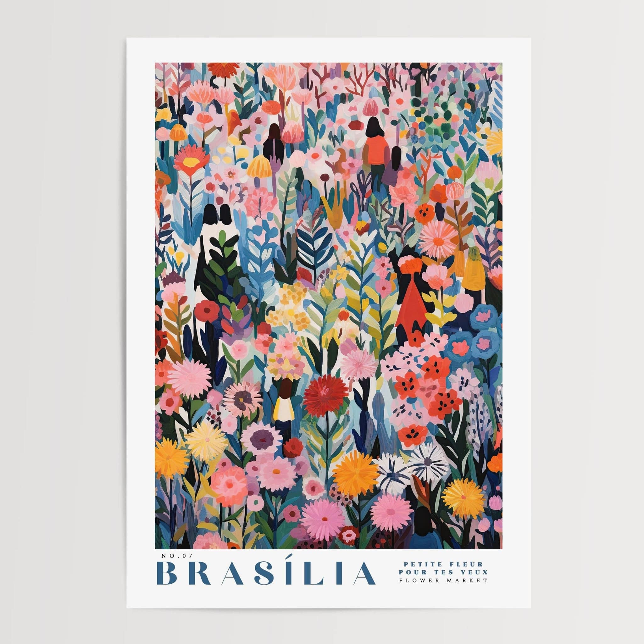 Brasilia Flower Market Poster