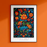 a picture of a floral design on a wall
