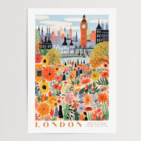 London Flower Market plakat