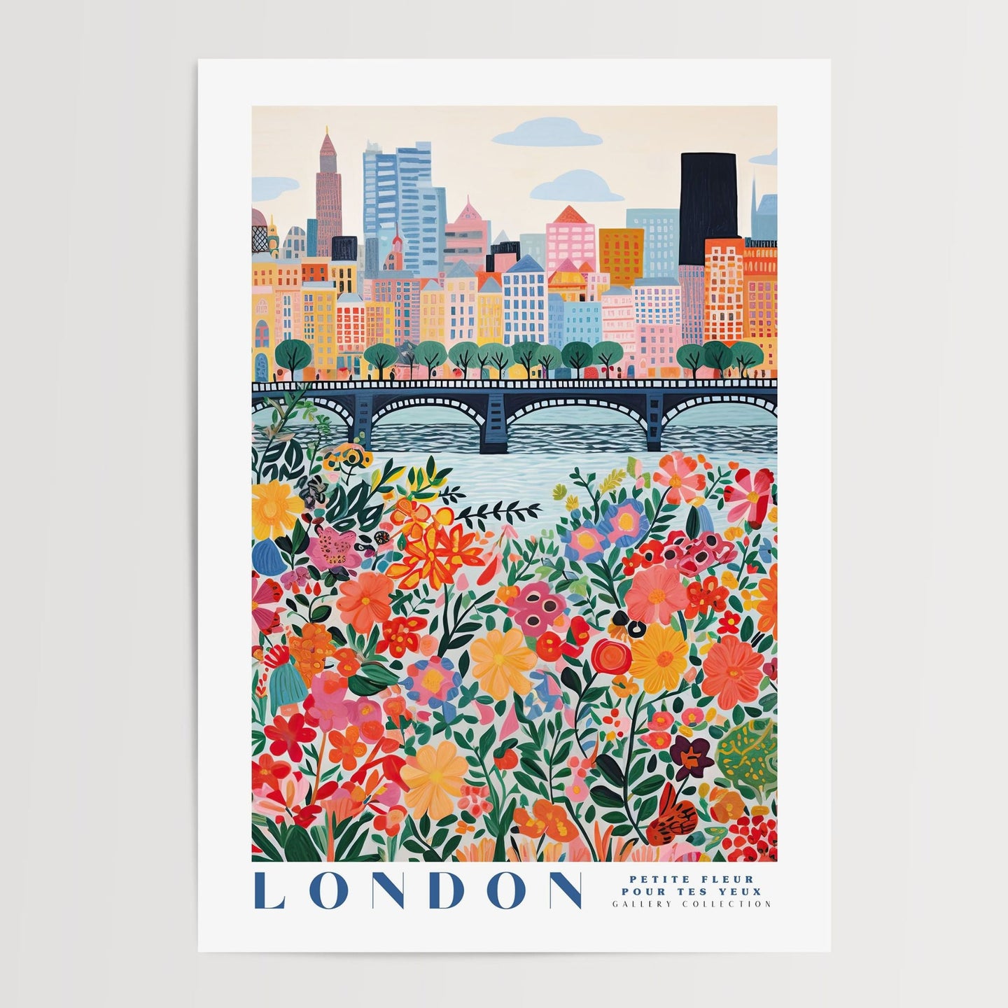 London Flower Market Poster