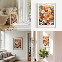 a living room filled with furniture and flowers