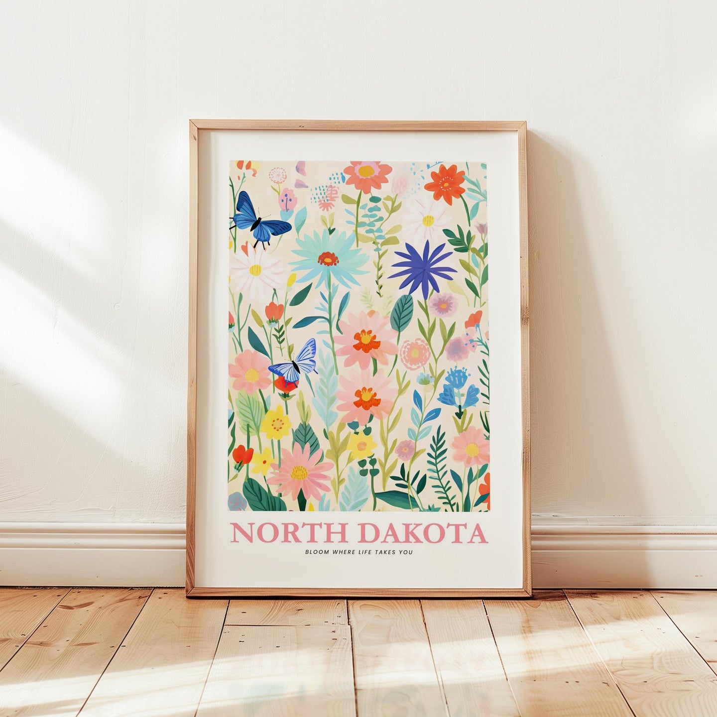 North Dakota Flower Art Print