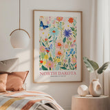 North Dakota Flower Art Print