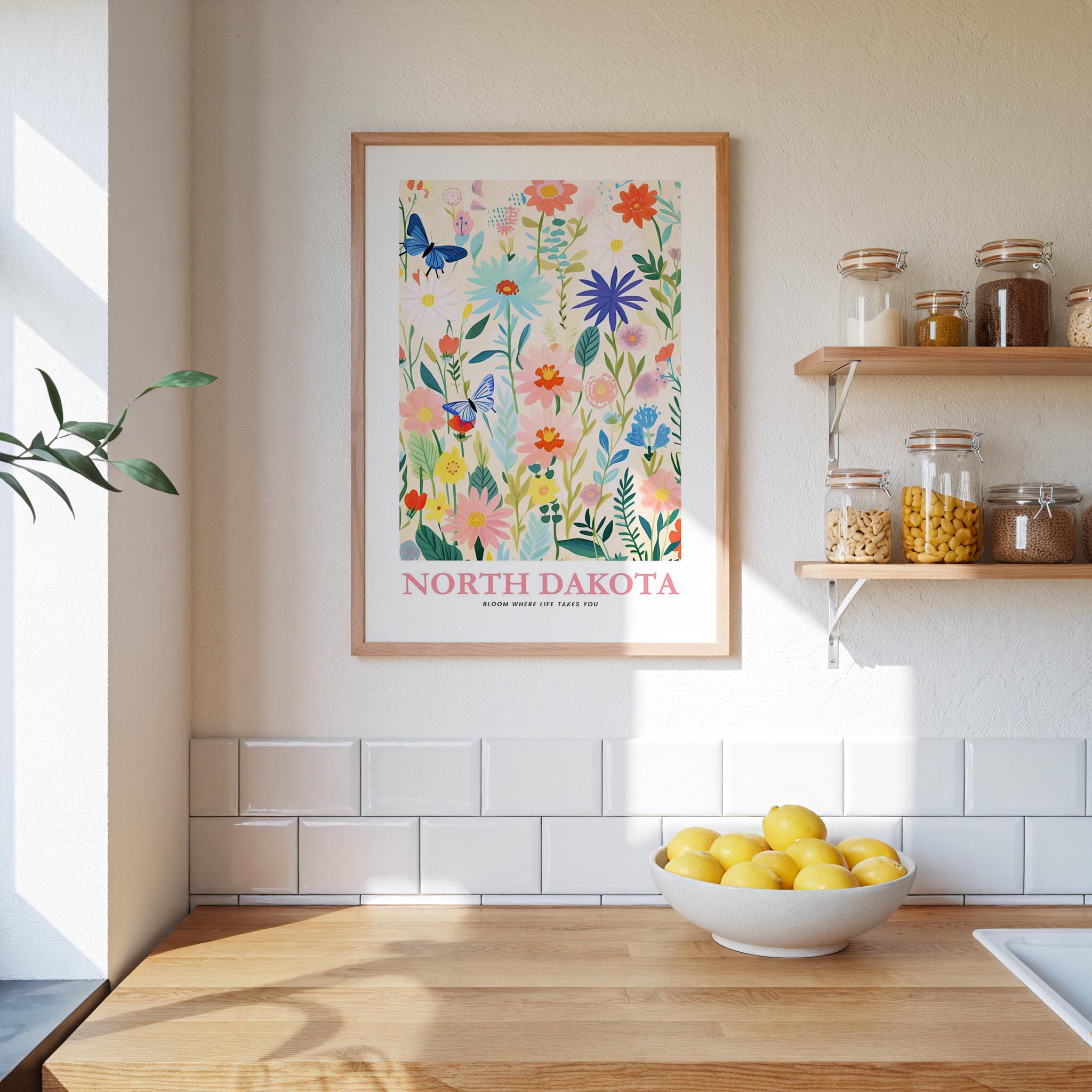 North Dakota Flower Art Print