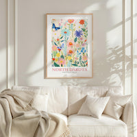 North Dakota Flower Art Print