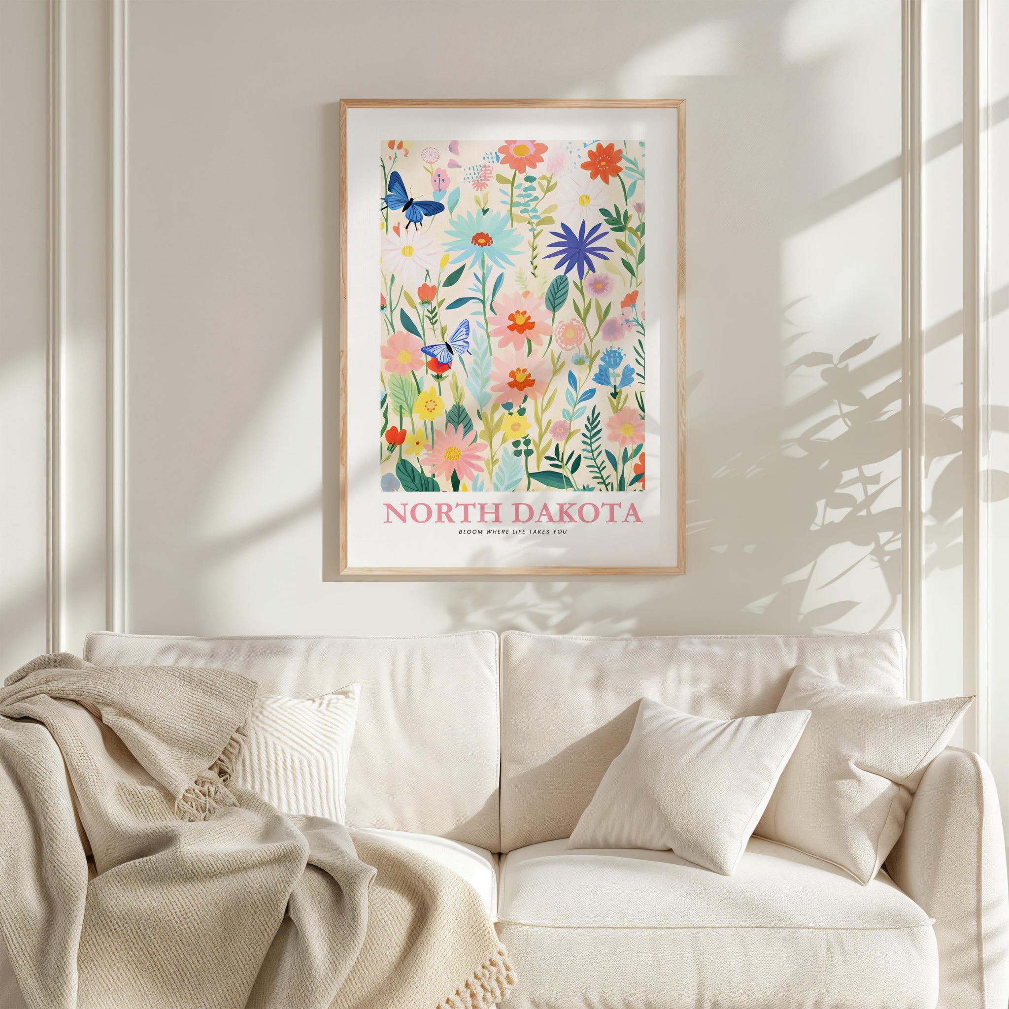 North Dakota Flower Art Print