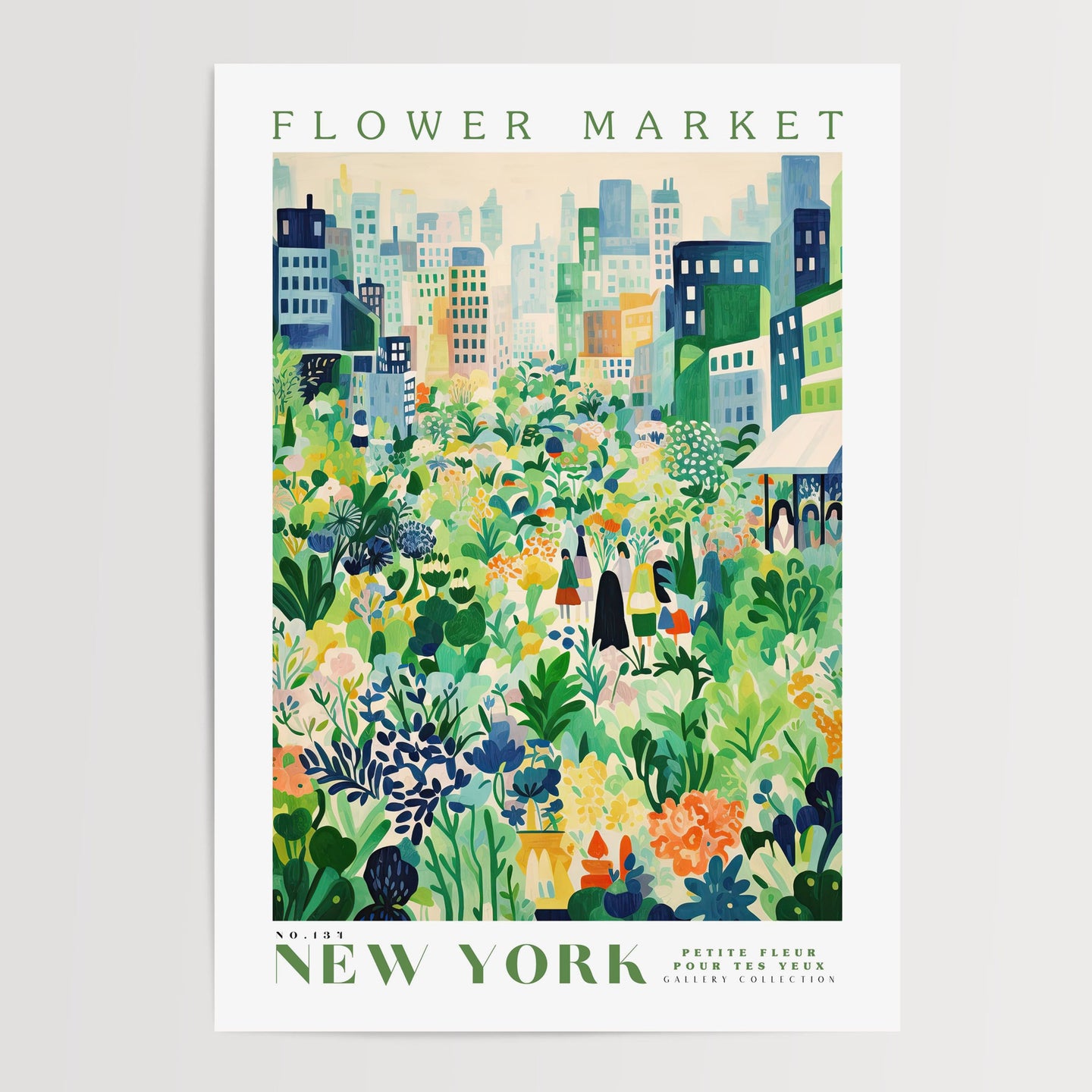 New York Flower Market Poster