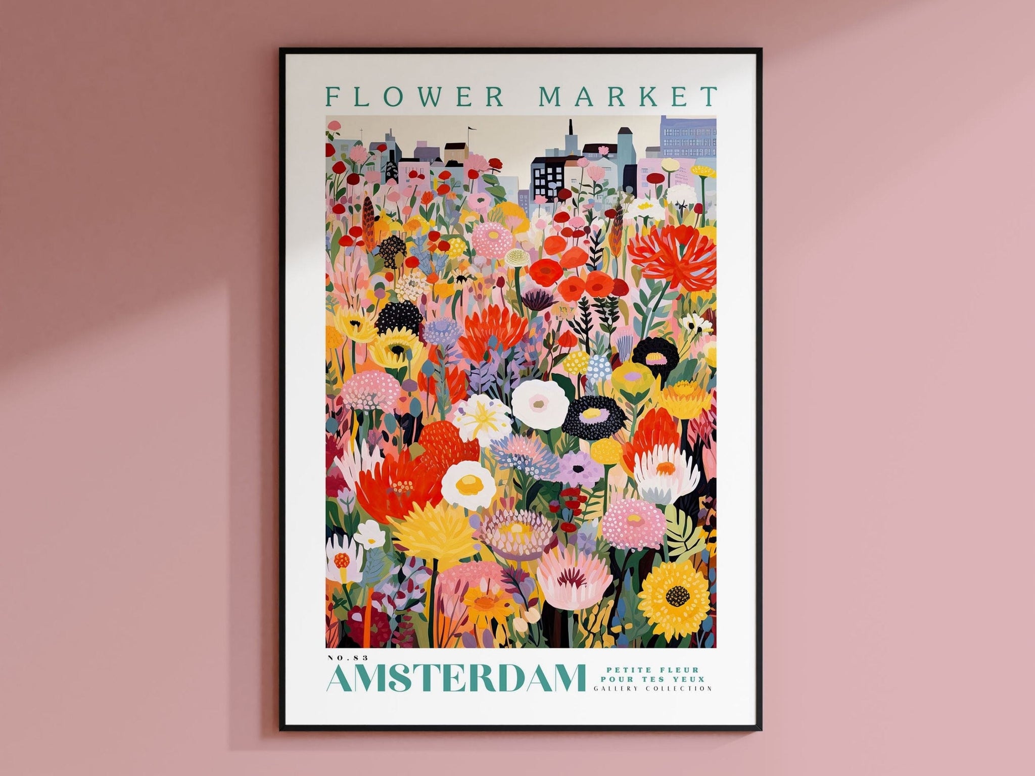 Amsterdam Flower Market Poster