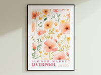 Flower Market Liverpool Poster