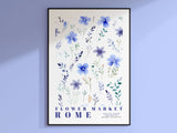 Roms blomstermarked plakat