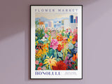 Honolulu Flower Market Poster