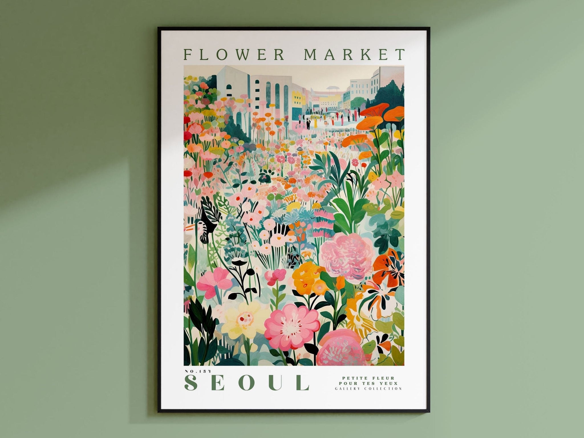 Seoul Flower Market Poster