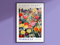 Flower Market Marseille Poster