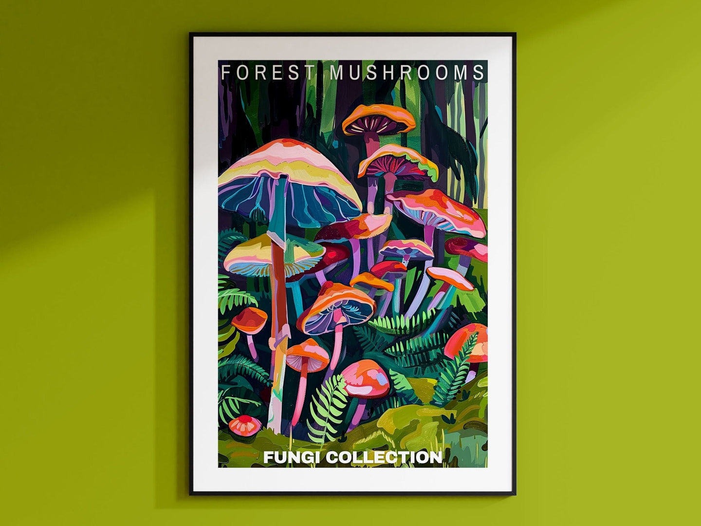 Mushroom Prints, Mushroom Poster, Mushroom Illustrations, Mushroom Decor, Botanical Prints, Vintage Mushroom, Mushroom Wall Art, Retro Art