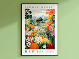 Hawaii blomstermarked plakat