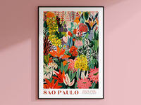 Sao Paulo Flower Market Poster