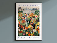 Flower Market Paris Poster