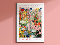 Rome Flower Market Poster