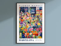 Barcelona Flower Market Poster