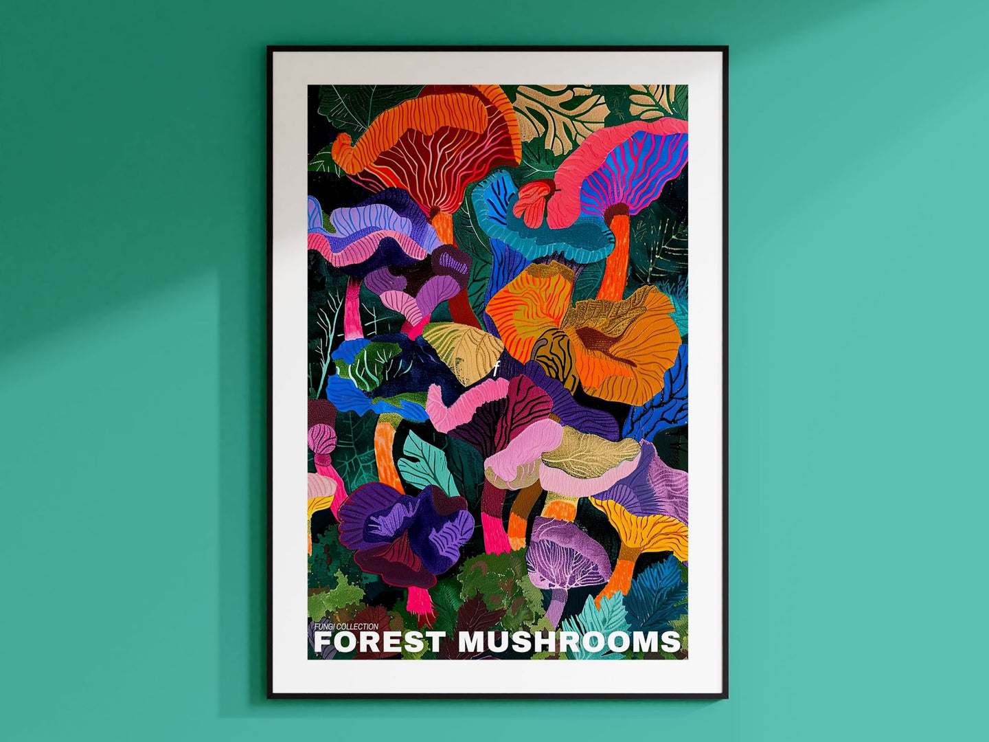 Mushroom Poster, Mushroom Prints, Mushroom Illustrations, Mushroom Decor, Botanical Prints, Vintage Mushroom, Mushroom Wall Art, Retro Art