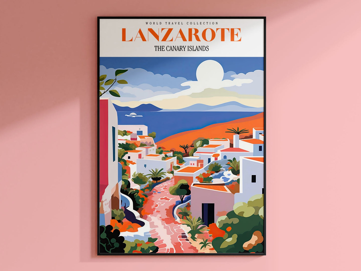 Lanzarote Travel Poster, Lanzarote Poster, Europe Print, Spain Art Print, Travel Art Print, Spain Poster, City Poster, Trendy Wall Art