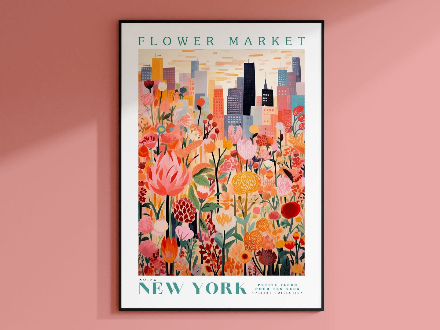 Flower Market Print New York