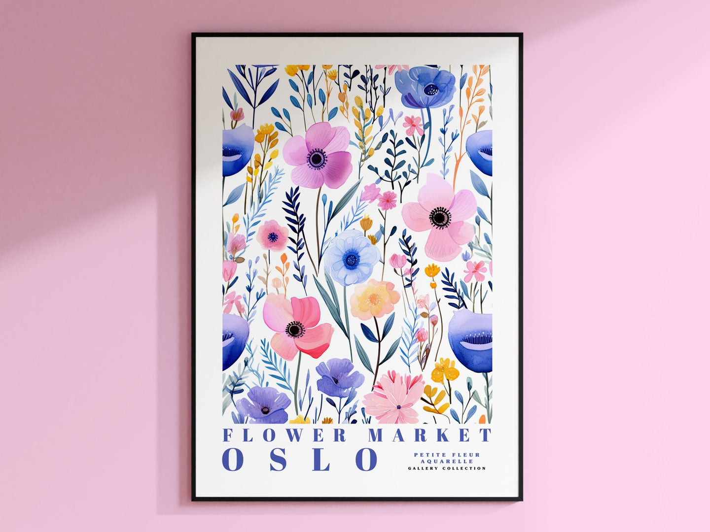 Oslo Flower Market Poster
