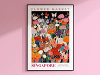 Singapore Flower Market Poster
